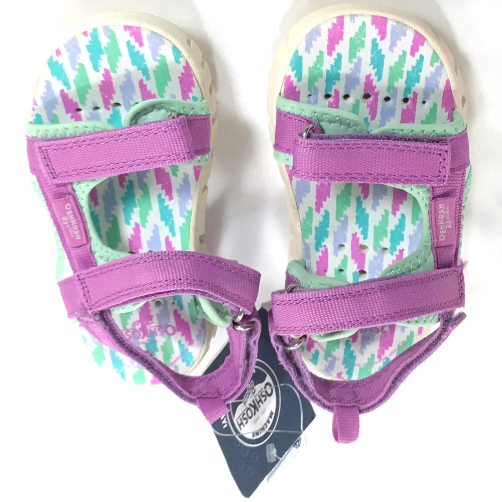 ❌SOLDOUT❌ NEW Oshkosh Sandals Bgosh Girl Purple 12 - Picture 4 of 5